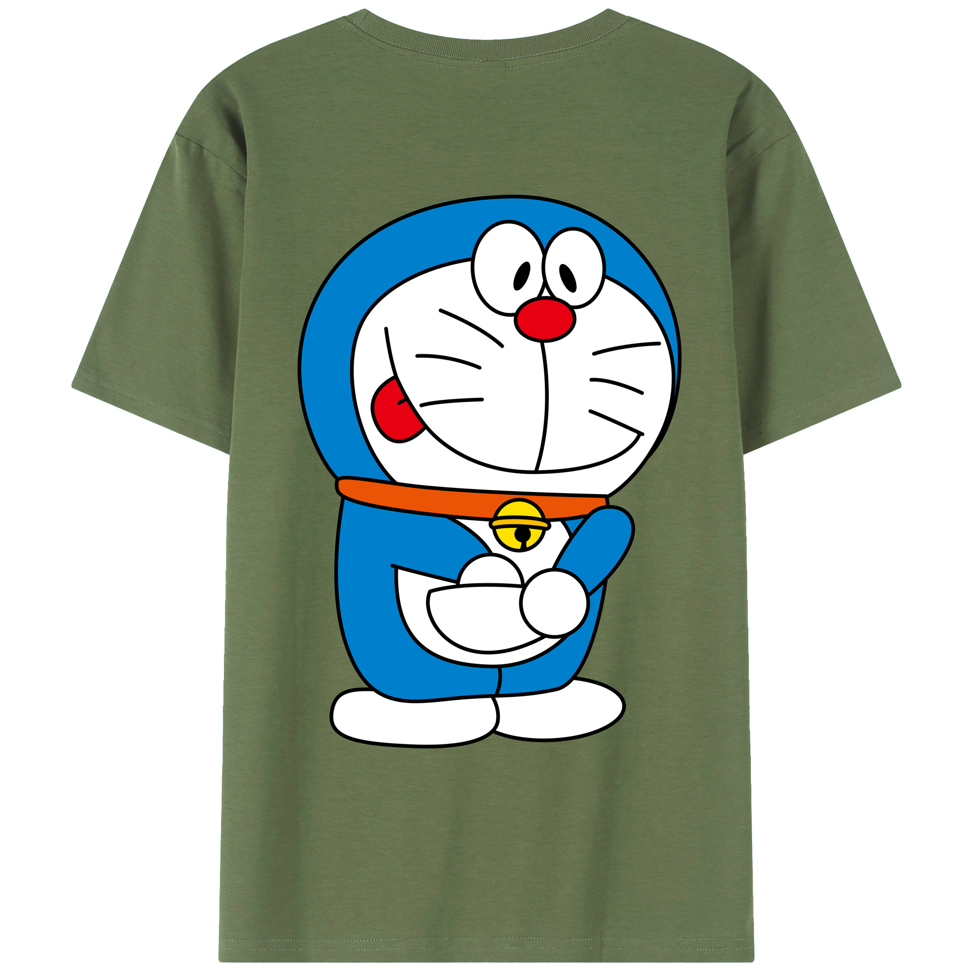 （画像用） ドラえもん Doraemon 綿100％ メンズ半袖Tシャツ（バックプリント） 通気性